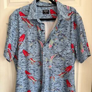 Colorful Trippy Koi Fish Stretchy Hurley Shirt